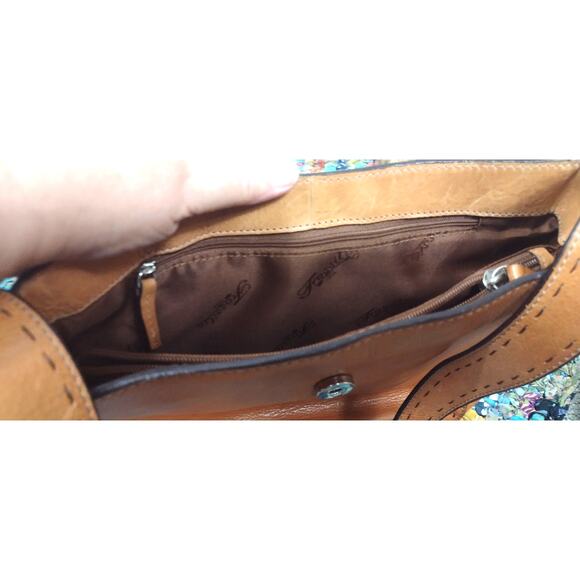 Vintage Fossil Shoulder Bag Tan Leather Boho‎ - Picture 11 of 16